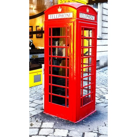 Canvas Print Phone Booth Phone Dispensary Old Mobile Phone Stretched Canvas 10 x