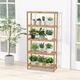 thumbnail image 2 of kinbor 5-Tier Bamboo Bathroon Shelf - Bamboo Shelf Storage Shelving Rack Utility Shelf Multifunctional Bamboo Rack for Bathroom Kitchen Living Room, 2 of 7
