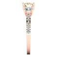 thumbnail image 3 of 1.97 ct Round Cut Natural Morganite Three-Stone Engagement Ring for Women in 18K Rose Gold, 3 of 5
