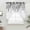 Black, variant on Grey Swag Valances for Windows, Kitchen Curtains 36 Inch Length 2 Panels Set, Eucalyptus Leaves Short Curtains for Small Windows Rod Pocket Cafe Curtains Drapes 28"x36"