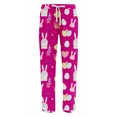 thumbnail image 5 of Domuza Men's Easter Bunny Pajamas Pants Casual Stretch Waist Drawstring Pjs Trousers Comfy Loose Fit Lounge Sleepwear with Pockets Watermelon Red 2XL, 5 of 5