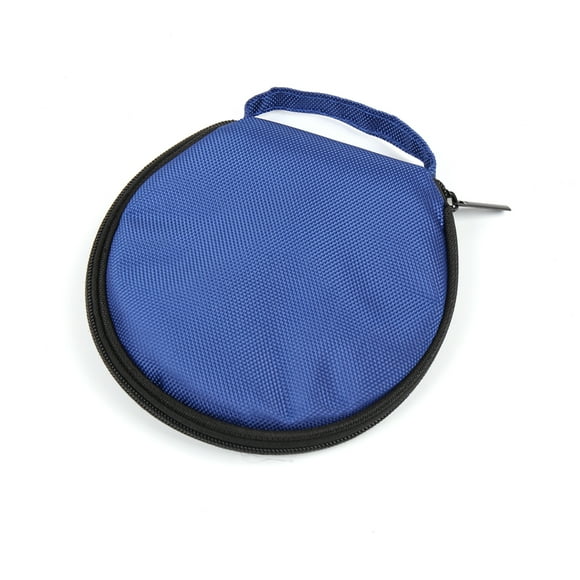 Funda redonda azul de nylon Unique Bargains para almacenamiento de 20 discos CD DVD VCD