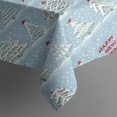 thumbnail image 3 of Blue Christmas Tree Pattern Rectangle Tablecloth 60"x120",Waterproof Polyester Rectangle Table Cloth, Wipeable Spillproof Polyester Tablecloth for Dining, Camping, Indoor and Outdoor, 3 of 6