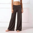 thumbnail image 2 of Girls Yoga Pants Fold Over Low Rise Wide Leg Loose Casual Girls Summer Pants Girls Coffee Pants Size 5-14 Years, 2 of 6