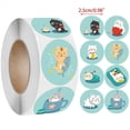 thumbnail image 3 of 1 Pack 500Pcs Envelope Tab Sealer 1 Pack 500Pcs Decoration Stickers Sealing Label Stickers 1Inch Lovely for Cat Stickers, 3 of 4