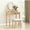Gold, variant on Blue wooden vanity table and stool set with 3 storage drawers / Great for organizing cosmetics and accessories