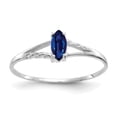 thumbnail image 1 of 10K White Gold Polished Geniune Sapphire Birthstone Ring, 1 of 4