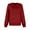 Red, variant on Women's Plus Size V-Neck Fleece Lined Sweatshirt, Oversized Long Sleeve Soft Comfortable Pullover for Fall Winter Fashion, Casual Streetwear, Daily Loungewear, Holiday and Travel Outfits Beige L