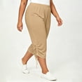 thumbnail image 6 of SwiftWear Women's Plus Size Capri Pants with Pockets Drawstring Hem Split Athletic Lounge Pants Soft Stretch Casual Summer Joggers, 6 of 8