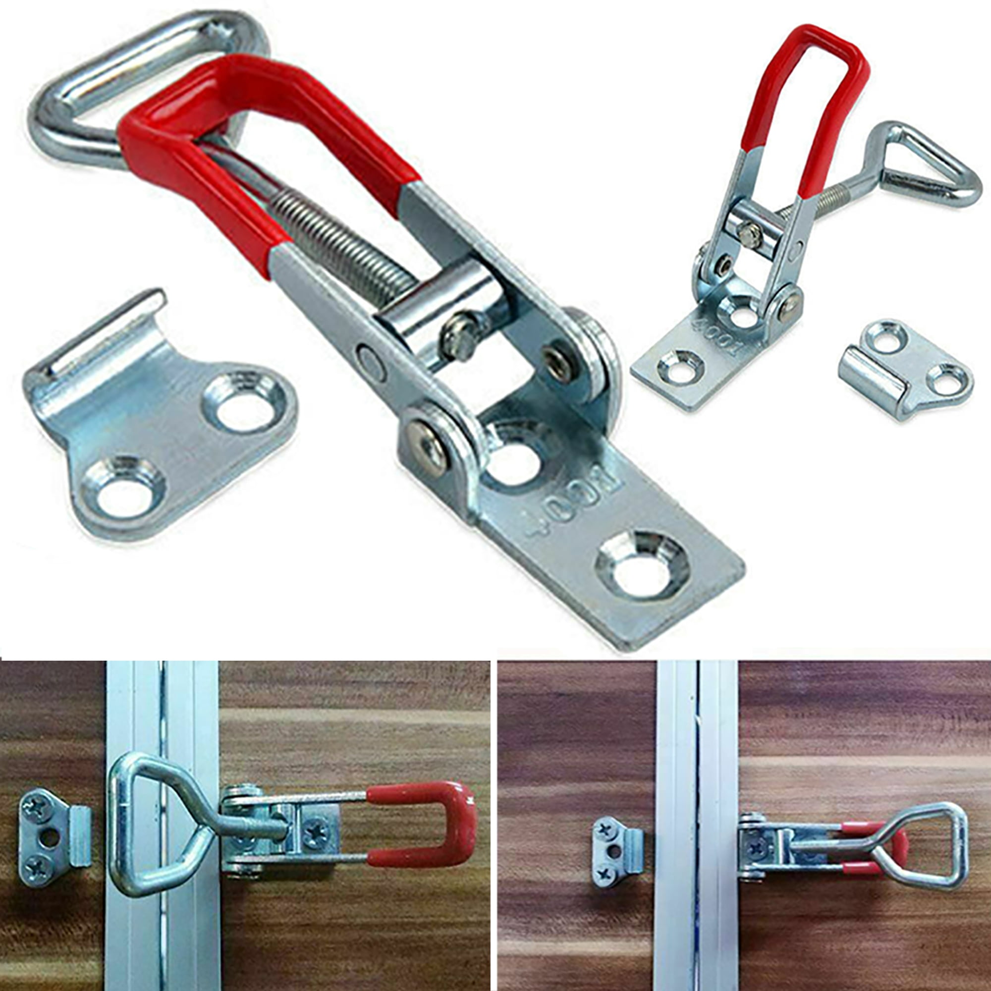 2/4pcs Latch Catch Stainless Steel Cabinet Box Handle Toggle Lock Clamp Hasp