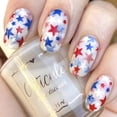 thumbnail image 6 of Uxgjfwu 24Pcs 4th Of July Press On Nails, Patriotic Flag Fake Nails, Short False Nails With Glue, Independence Day Decorative Nail Art Kit, 6 of 9