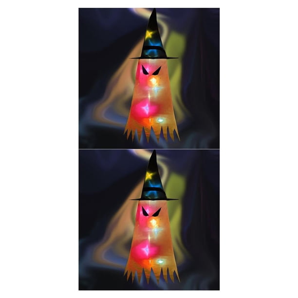 Bearachild El sombrero de luces LED de vacaciones de Halloween que brilla intensamente se puede usar en la cabeza o como un sombrero de Type5 NO5