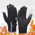 thumbnail image 2 of AIGIA Winter Warm Gloves Men Women Cycling Working Windproof Waterproof PU Leather Touchscreen Cold Weather Driving Gloves, 2 of 7