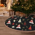 thumbnail image 5 of Xecao Christmas Tree and Gold Socks Pattern Christmas Tree Skirt Round Xmas Tree Mat Base Cover for Holiday Home Decorations-30", 5 of 6