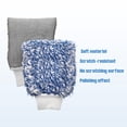 thumbnail image 5 of Uxcell Microfiber Car Wash Mitts 10" x 8" Scratch Free Wash Gloves Absorbent for Car Washing Home Clean Blue White, 5 of 7
