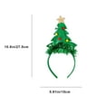 thumbnail image 3 of PRETXORVE Christmas Decorations, Christmas Tree Decorations, Christmas Hat Headband Christmas Tree Big Hat Hair Decoration Green Hat Headband Christmas Decoration, 3 of 6