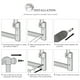 thumbnail image 4 of Wall Mounted Tissue Holder, SUS304 Stainless Steel Bathroom Toilet Paper Holder ANGGREK Otros, 4 of 8
