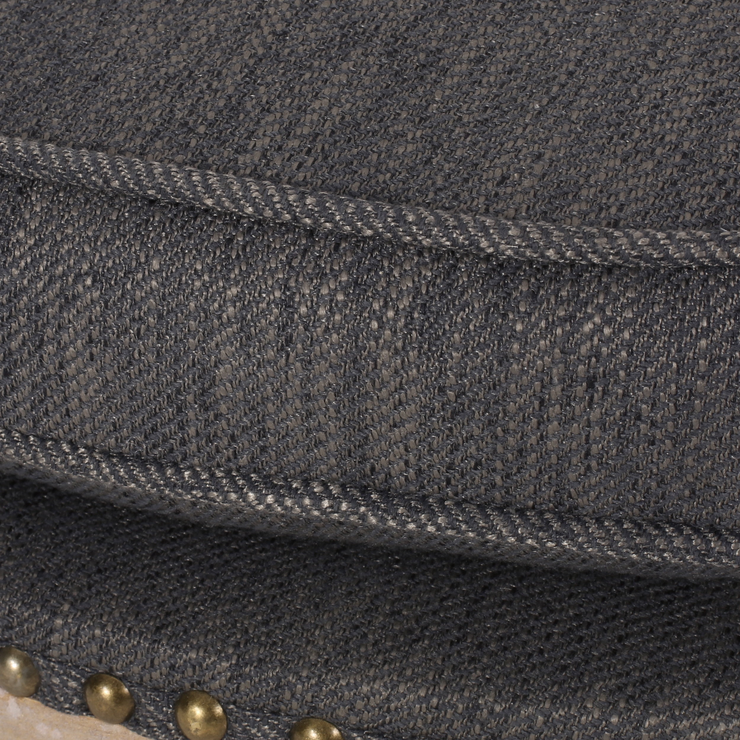Noble House Rex Fabric and Wood Frame Medium Pet Bed, Charcoal and Antique Natural