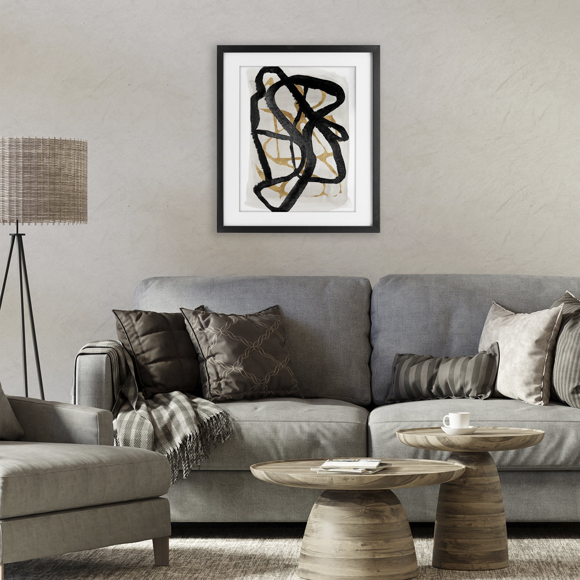 Stupell Industries Expressive Hindsight in Black Black Framed Print Under Glass, design by Lucille Price