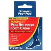 (2 pack) MagniLife Pain Relieving Foot Cream, Moisturizing Formula Relieves Pain, 4 oz.