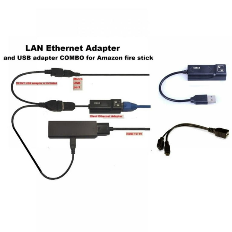 LAN Ethernet Adapter for  FIRE TV or STICK GEN 2 3 or 4 STOP THE  BUFFERING 635797715075