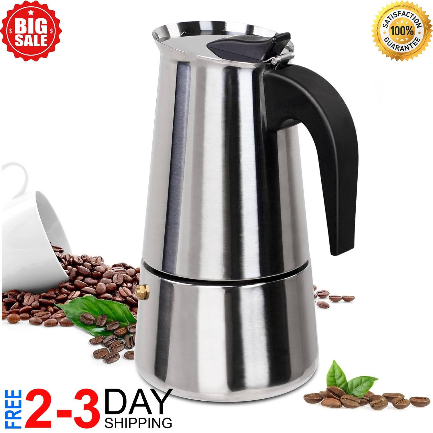 Free Shipping! Bialetti Mini Express Lichtenstein 2-Cup Italian