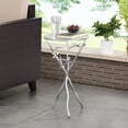 thumbnail image 3 of FirsTime & Co. Silver Bird And Branches Tripod Outdoor End Table, Glam, Painted, Other, Metal, 14 x 14 x 24 in, 3 of 7