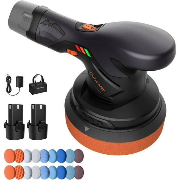WATTFUN Car Buffer Polisher, Cordless Polishing Machine Kit for Car Detailing