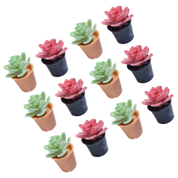 unbranded  12 Pcs Mini Animal Artificial Dollhouse Potted Plant