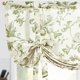 thumbnail image 1 of Cortina Jinchan con Lazo y Volante 114 cm Lino Floral Verde, 1 of 8