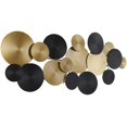 thumbnail image 5 of CosmoLiving by Cosmopolitan Gold Metal Overlapping Textured Spiral Plate Wall Decor with Black Accents, 5 of 7
