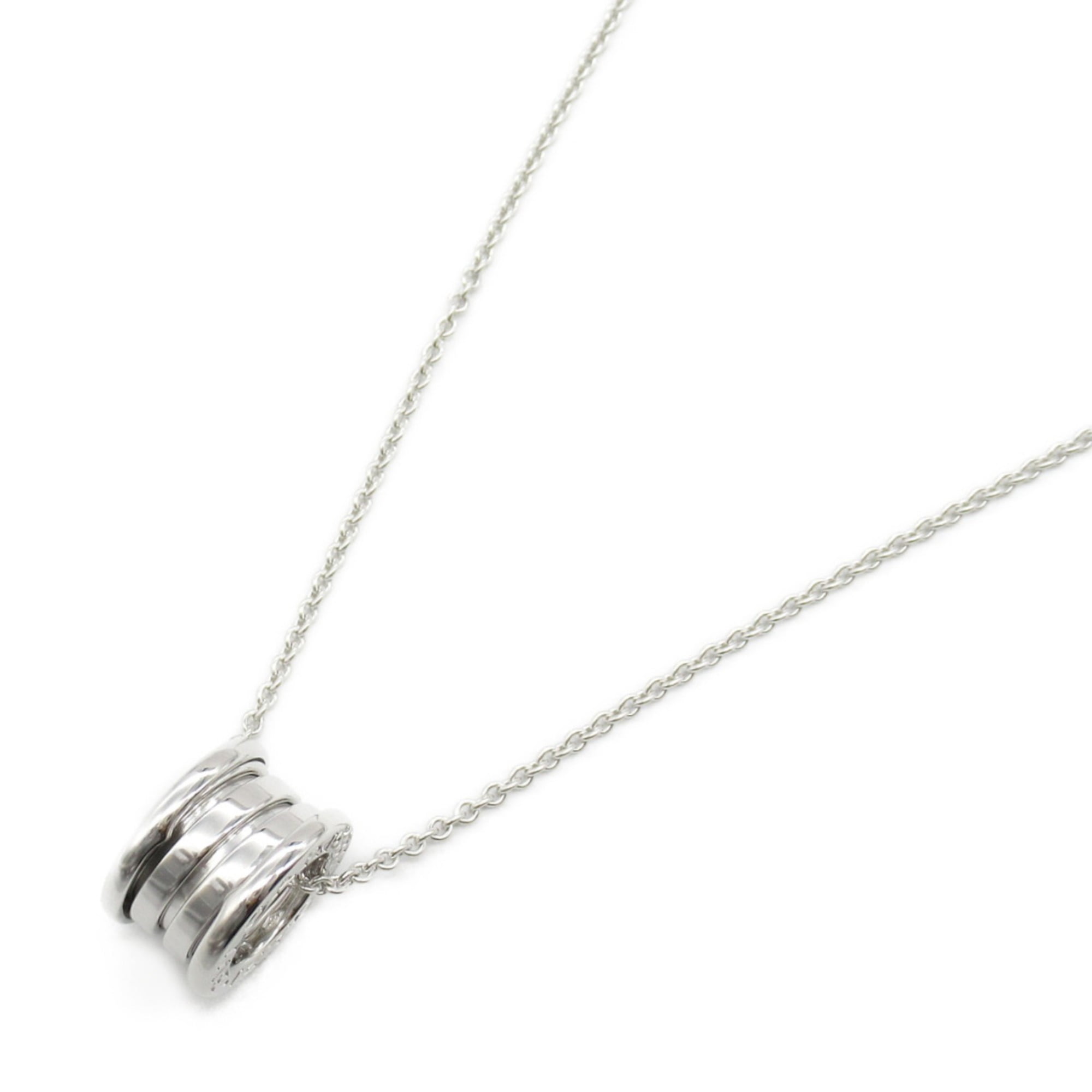 Pre-Owned BVLGARI B-zero1 Necklace, 18K White Gold (K18WG) for Men and Women, Silver (Good)