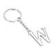 thumbnail image 1 of Llavero de letra inicial Uxcell, colgante de metal con alfabeto, accesorio de regalo de letra W, 1 of 7