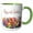 Green/White, variant on 3drose, Colorful Calla Lily Happy 90th Birthday, 11oz Two-tone Blue Mug