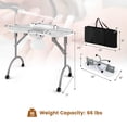 thumbnail image 3 of Costway Folding & Portable Manicure Table with Dust Collector LED Lamp Carry Bag White, 3 of 10