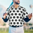 thumbnail image 6 of Daiia Soccer Mens Baseball Jersey Button Down Shirts Short Sleeve Sports Uniforms-Large, 6 of 9