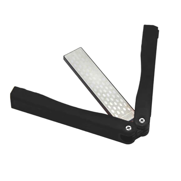 Xingzhi Sharpener Double Sided Portable Mini Foldable Sharpening Stone Kitchen Handheld Whetstone Household Tools Home for Hiking Black