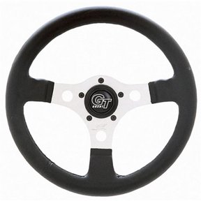 14" Red Chevy Bowtie Billet Muscle Steering Wheel - Polished Aluminum With Red Half Wrap & Engraved Horn Button