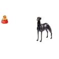 thumbnail image 1 of Escultura de escritorio de resina con forma de perro, , con detalles finos, ideal para oficina, estantería y sala de estar., 1 of 8