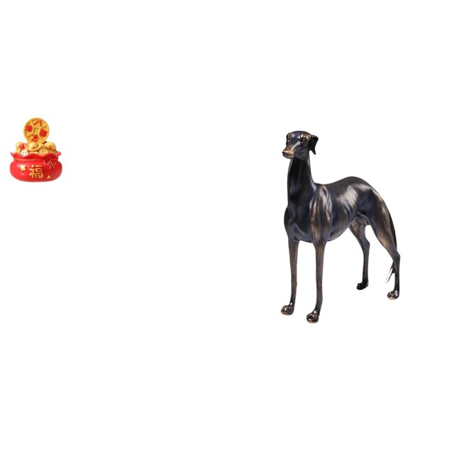 Escultura de escritorio de resina con forma de perro, , con detalles finos, ideal para oficina, estantería y sala de estar.