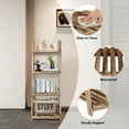 thumbnail image 6 of Fionafurn 4-Tier 40'' Ladder Shelf Bookshelf Bookcase Storage Display Plant Leaning Shelf Natural, 6 of 10