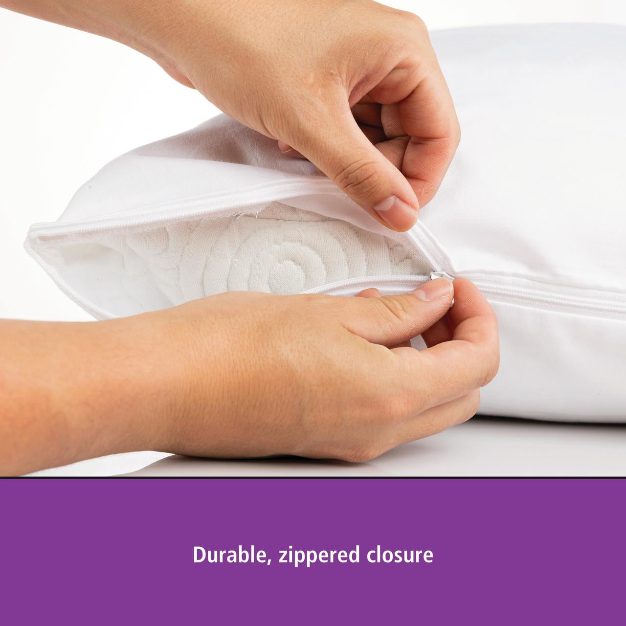(4 pack) Mainstays Microfiber Zippered Pillow Protector