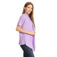 thumbnail image 2 of MOA Collection Casual Open Front Short Sleeve Cardigan, 2 of 5