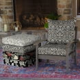 thumbnail image 6 of ARDEN Outdoor Deep Seat Set, 24 x 24, Water Repellent, Fade Resistant, Deep Seat Bottom and Back Cushion 24 x 24, Black Aurora Damask, 6 of 13