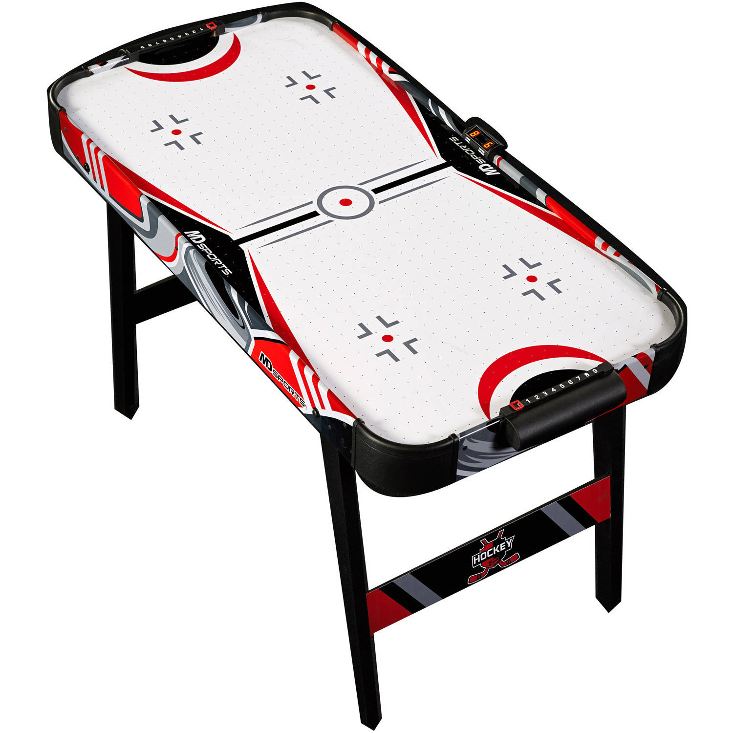 MD Sports Easy Assembly 48" Air Powered Hockey Table, Compact Storage/Foldable Legs, Red/Black - image 4 of 13