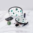 thumbnail image 5 of YFYANG 2 Piece Women's Portable Makeup Bags, Green Leaves Berries Pattern Clutch Travel Toilet Bags Cosmetic Organizer, 5 of 7