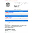 thumbnail image 2 of Front Track Bar Bushing - Compatible with 1994 - 2007 Dodge Ram 2500 4WD 1995 1996 1997 1998 1999 2000 2001 2002 2003 2004 2005 2006, 2 of 2