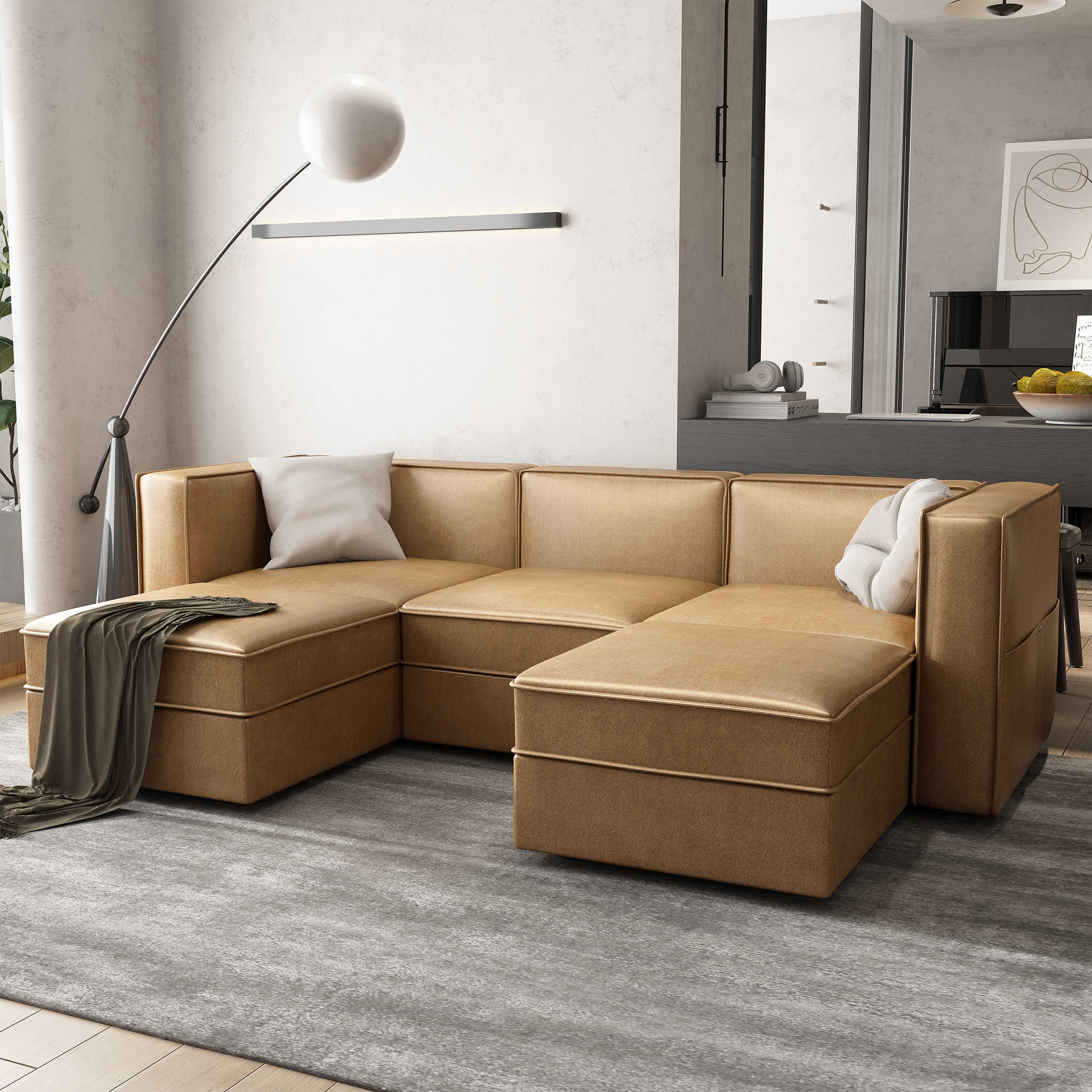 U shaped cheap symmetrical sectional
