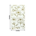 thumbnail image 4 of Balsa Circle 50 White and Gold Plain Soft 2 Ply Rectangular Table Paper Napkins with Magnolia Flowers Print Party Events Decorations, 4 of 8