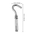 thumbnail image 2 of Hooks Wall Expansion Anchor Hook Hanging Bolts Masonry Open Clamps Brick Block Cinder Steel Duty Heavy Ceiling Outdoor, 2 of 9